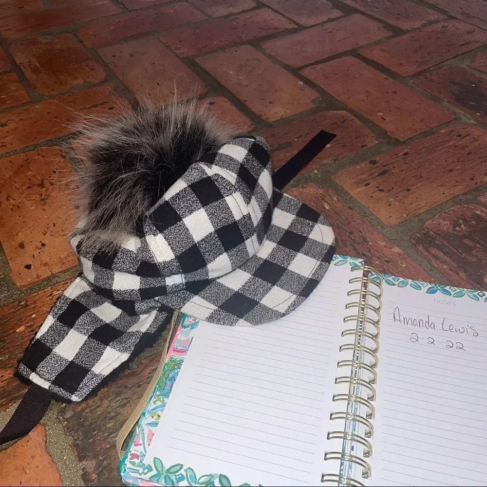 George Hat Buffalo Check Pom Hat
